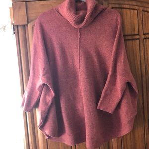 LOFT Shirttail poncho sweater